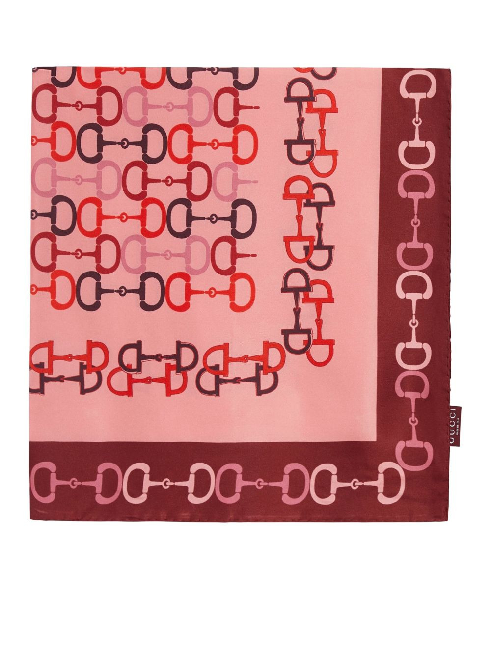 horsebit-pattern silk scarf - 2