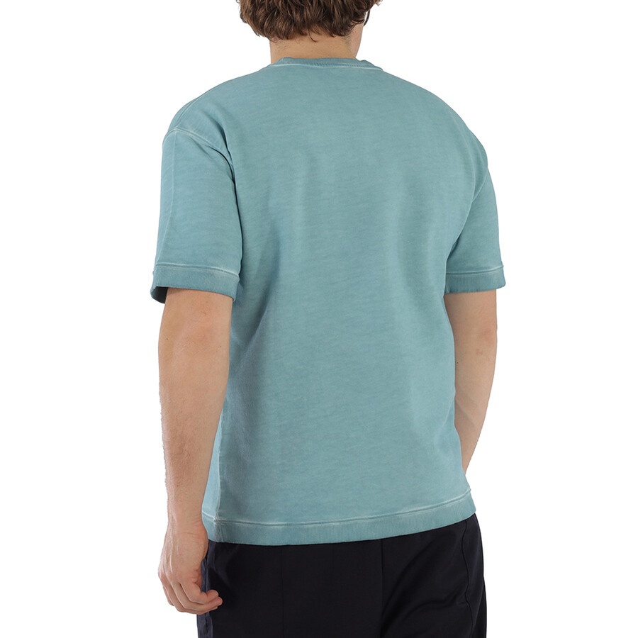 Emporio Armani Blue Graphic Print Jersey Fleece T-shirt - 5