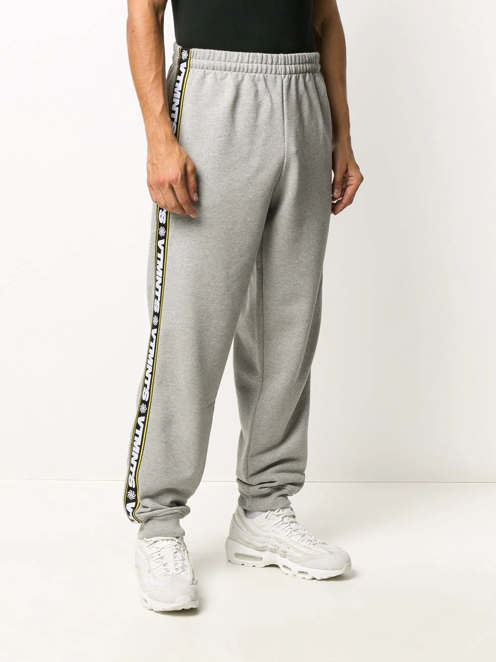 logo tape track pants - 3