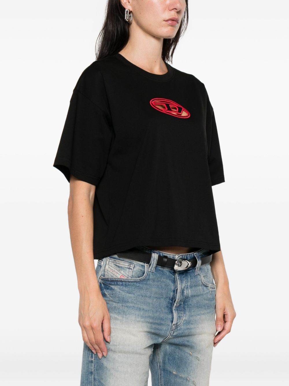 logo crew-neck top - 3
