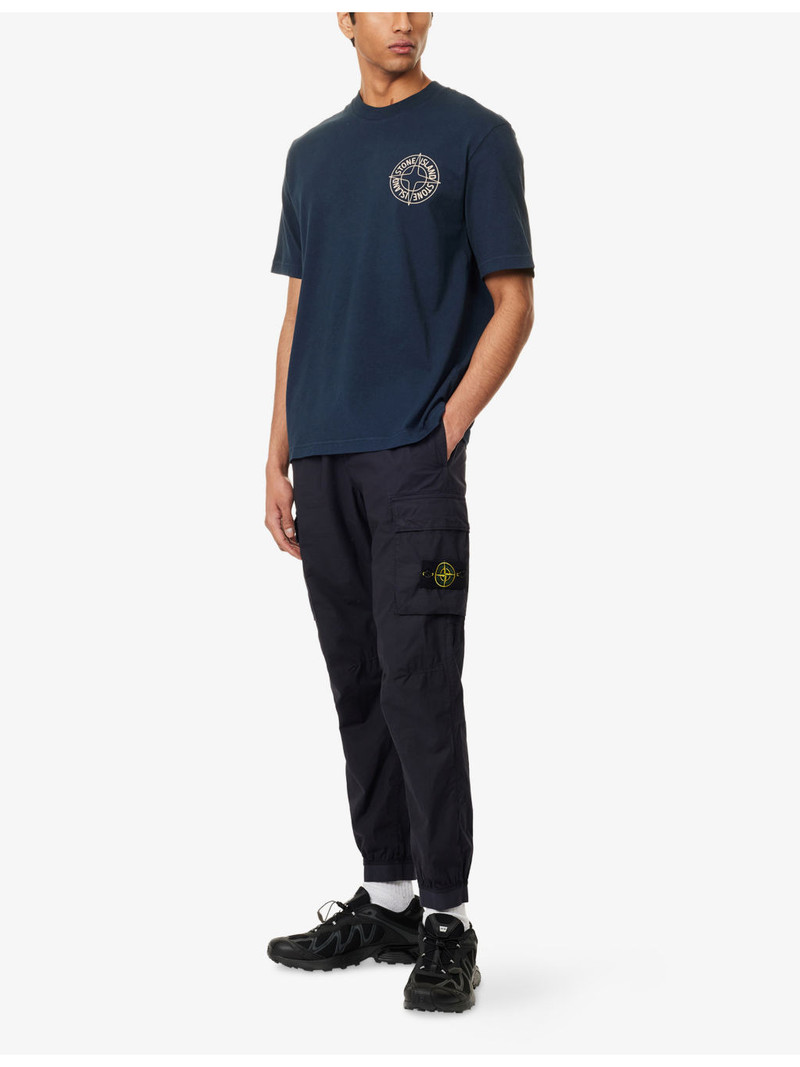 Stone Island Compass Crewneck Cotton-Jersey T-Shirt outlook
