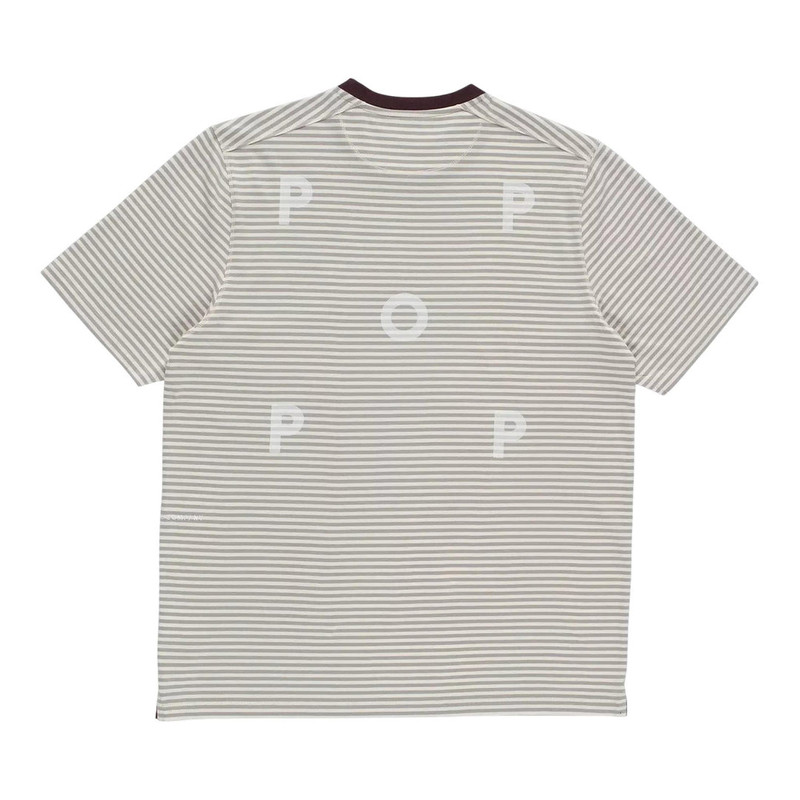 Pop Trading Company Striped Logo T-Shirt outlook