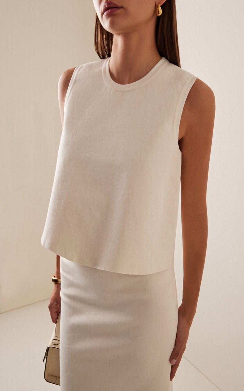 HIGH SPORT Asa Cotton-Blend Top ivory outlook