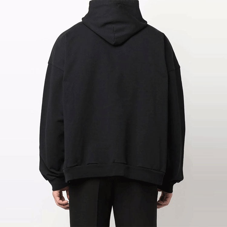 Balenciaga Cities Paris Hoodie Wide Fit 'Black White' 674986TLVL81070 - 4