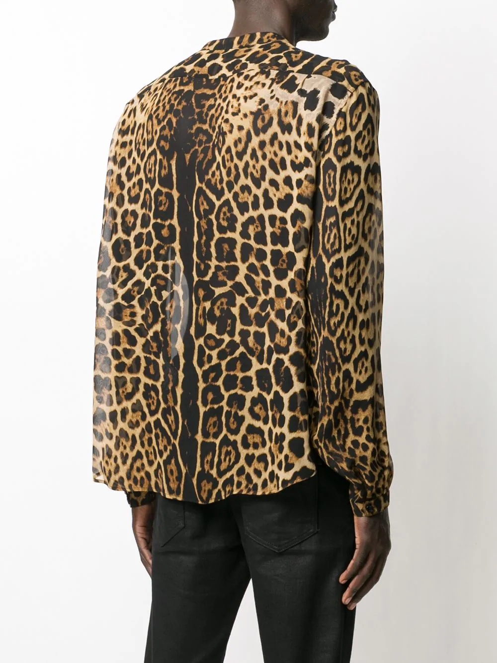 silk animal print shirt - 4