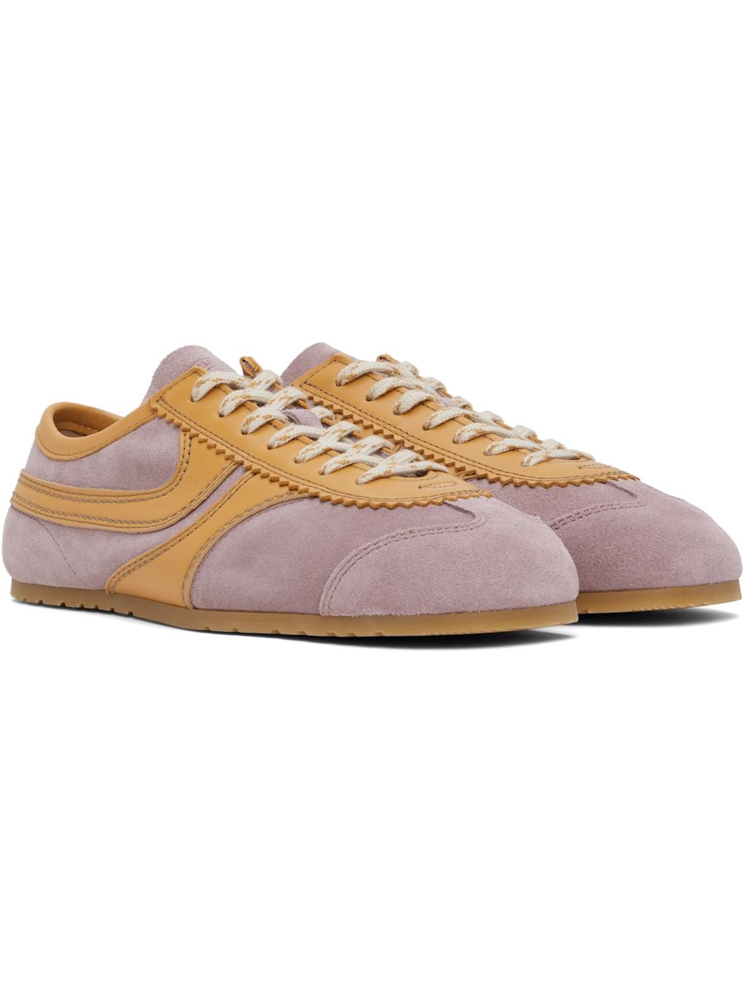 Pink Dries Van Noten Sneakers Dries Van Noten Pink Tan Suede
