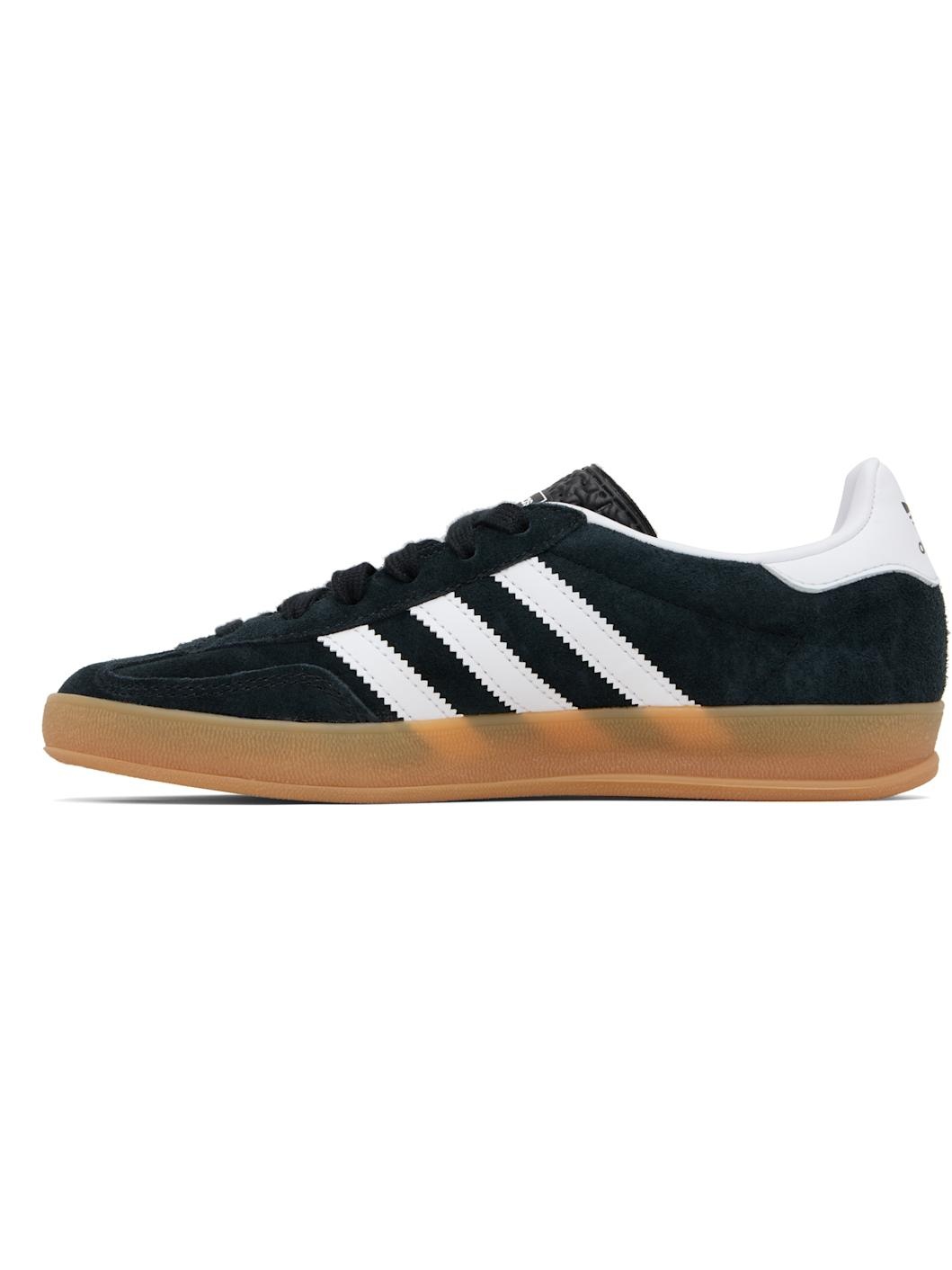 Black & White Gazelle Indoor Sneakers - 3