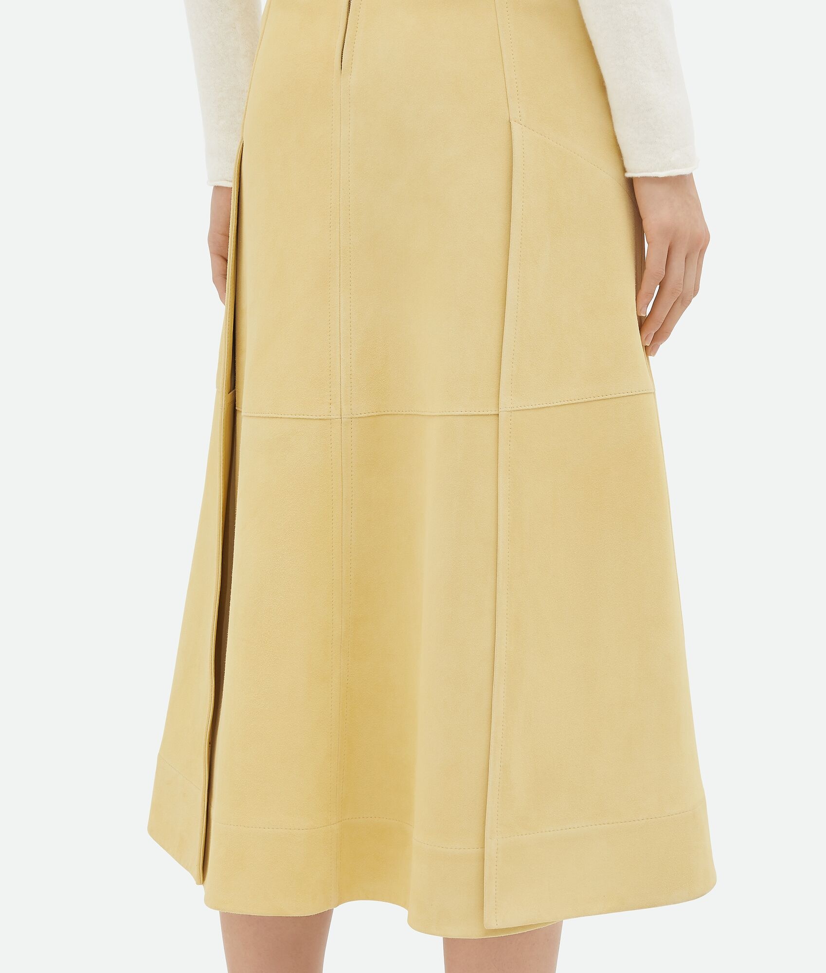 Bottega Veneta Suede Leather Skirt | REVERSIBLE