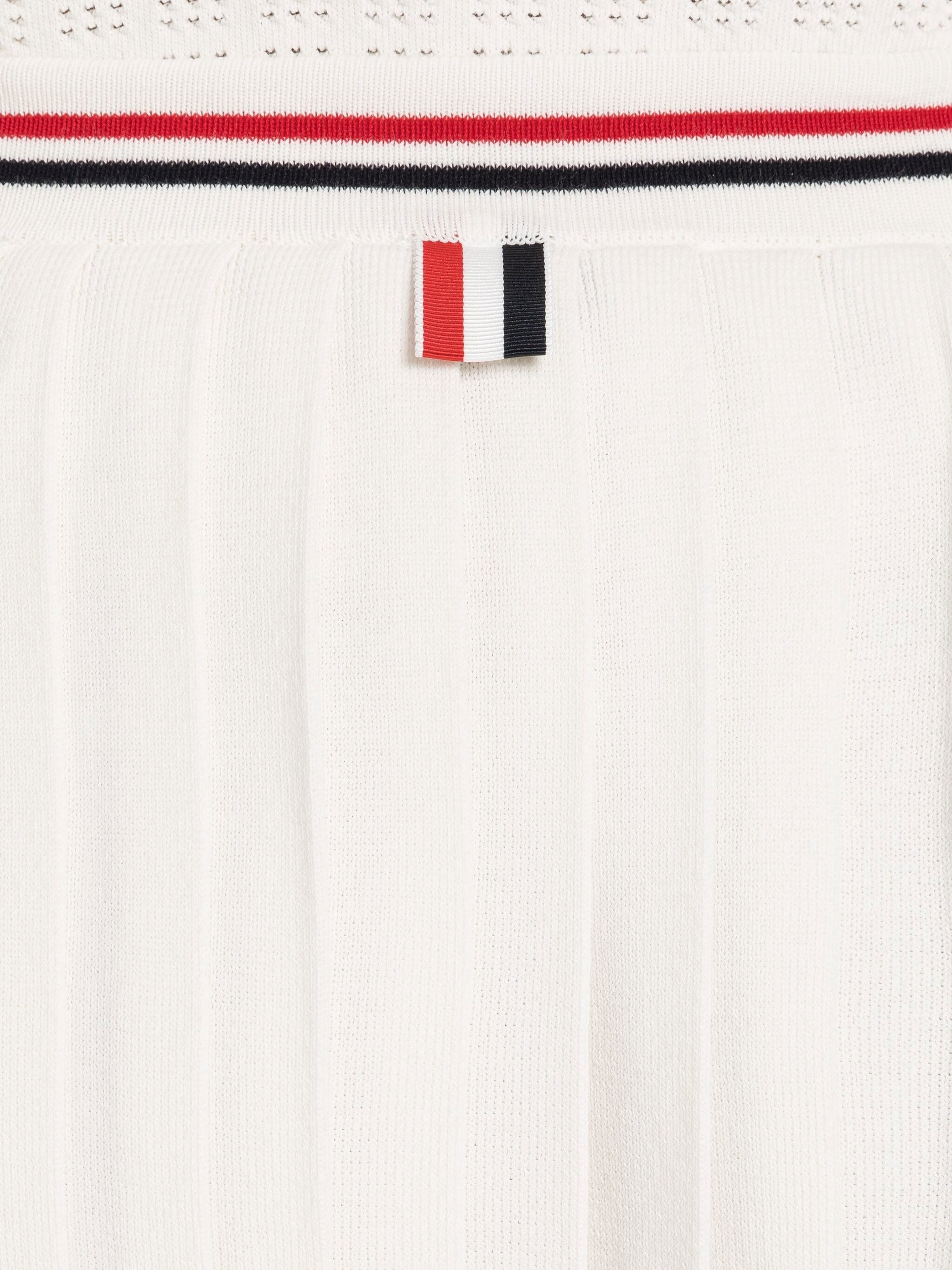 Cotton Stripe Pleated Skirt - 6
