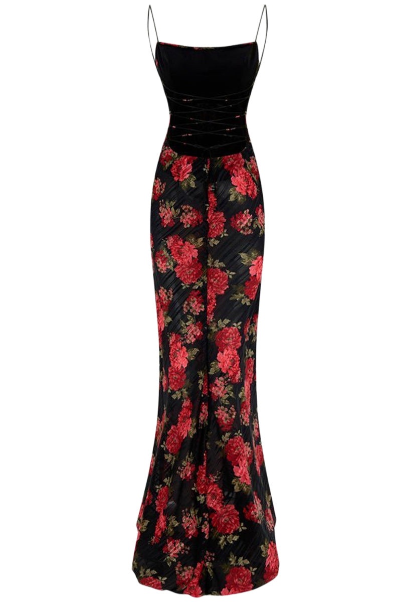 PRINTED CHIFFON MAXI DRESS - 3