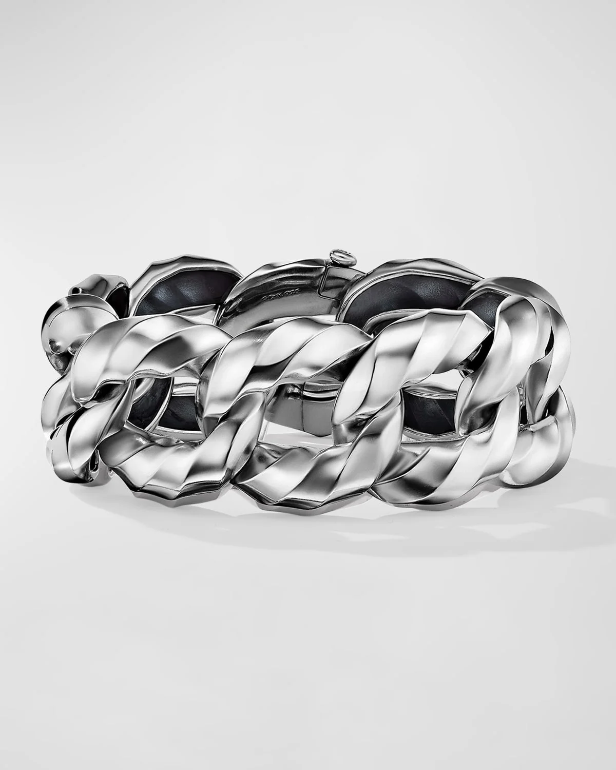 23mm Cable Edge Link Chain Bracelet in Recycled Sterling Silver - 1