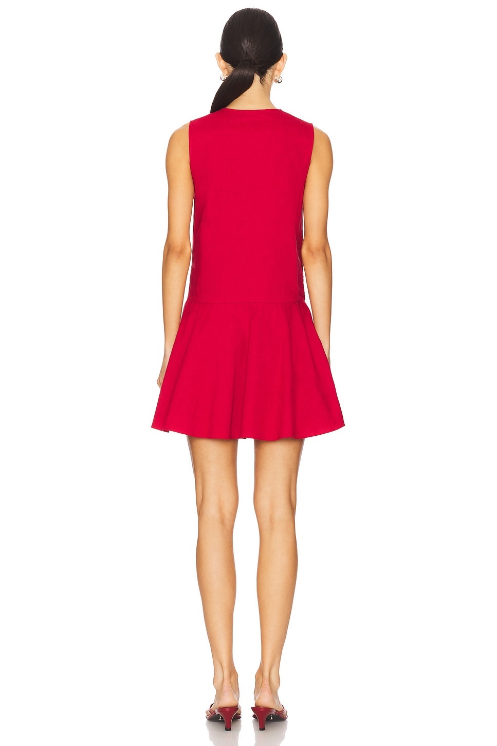 Sleeveless Button Down Mini Dress - 3