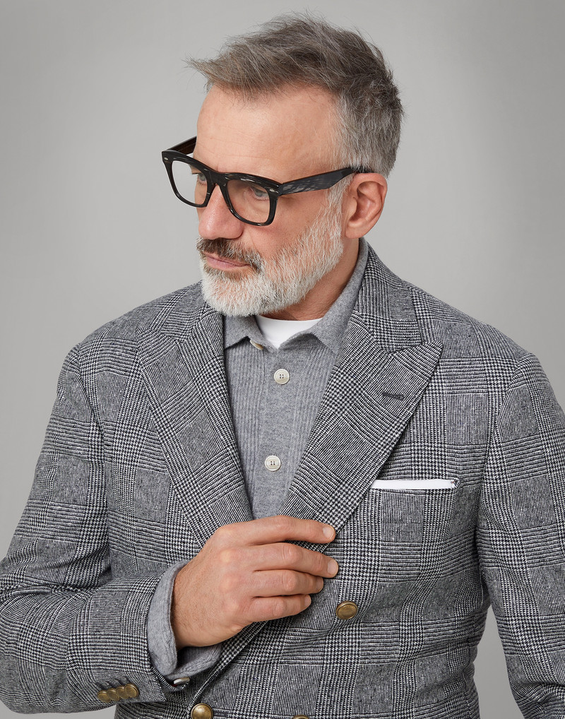 Mr. Brunello horn glasses with blue-light blocking lenses 5