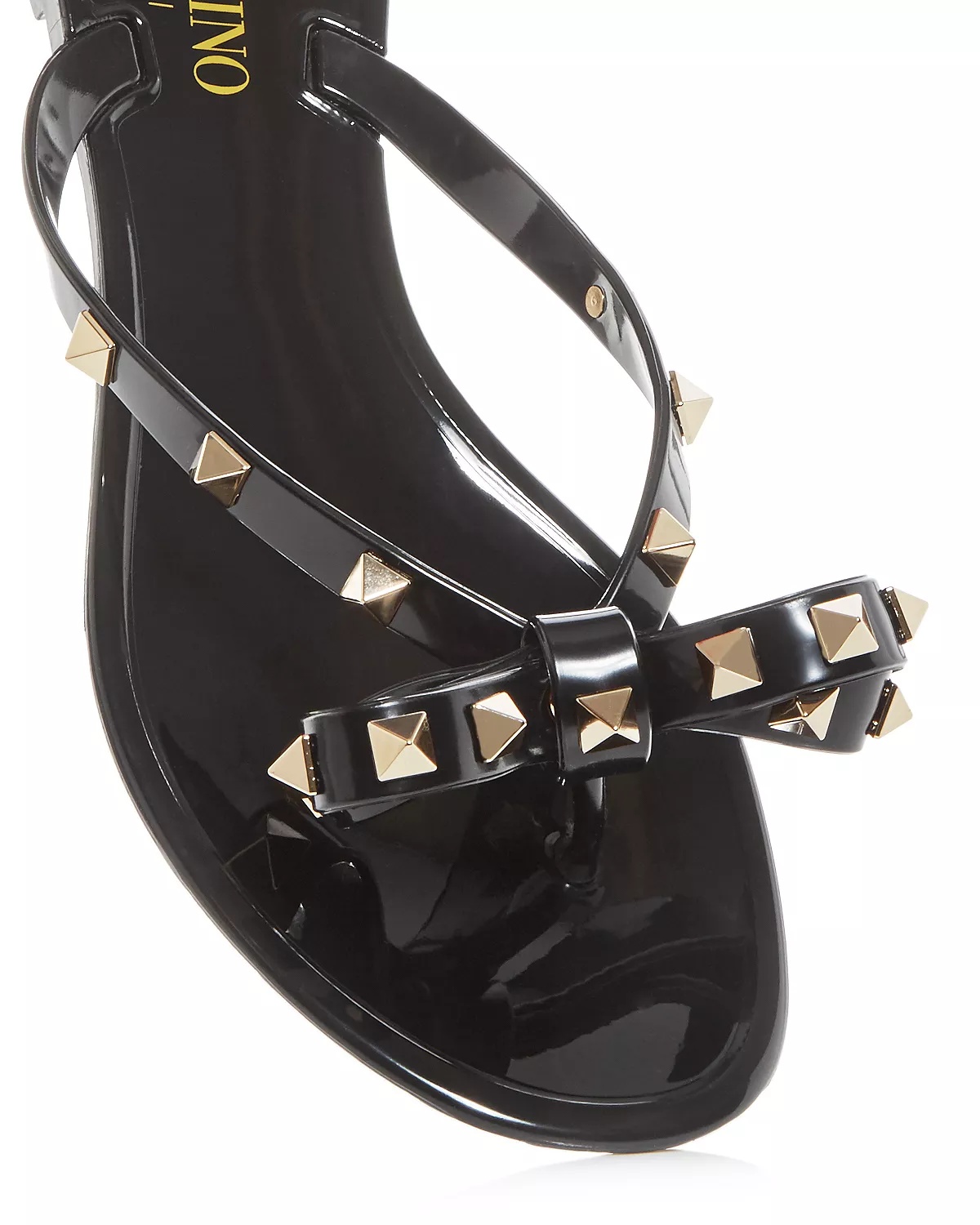 Women's Summer Rockstud PVC Thong Sandals - 6