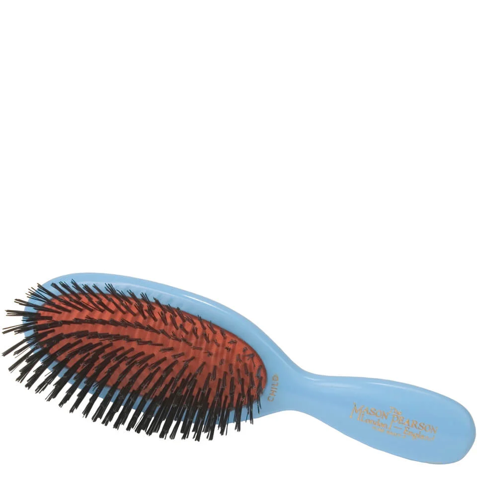 Mason Pearson Children's Blue Sensitive Bristle Hair Brush - 1