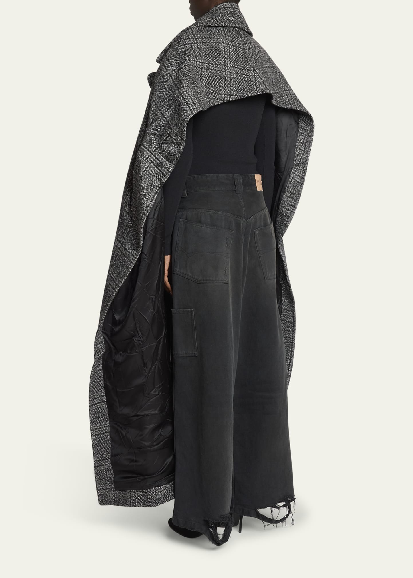 Check Coat Stole - 3