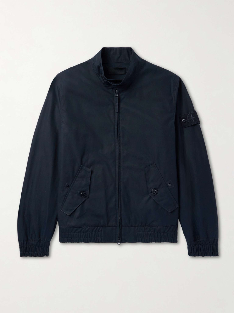 Ghost Logo-Appliquéd Organic Cotton-Canvas Bomber Jacket - 1