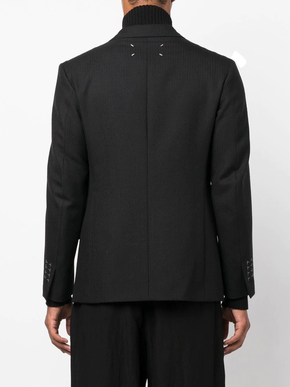 single-breasted wool blazer - 4