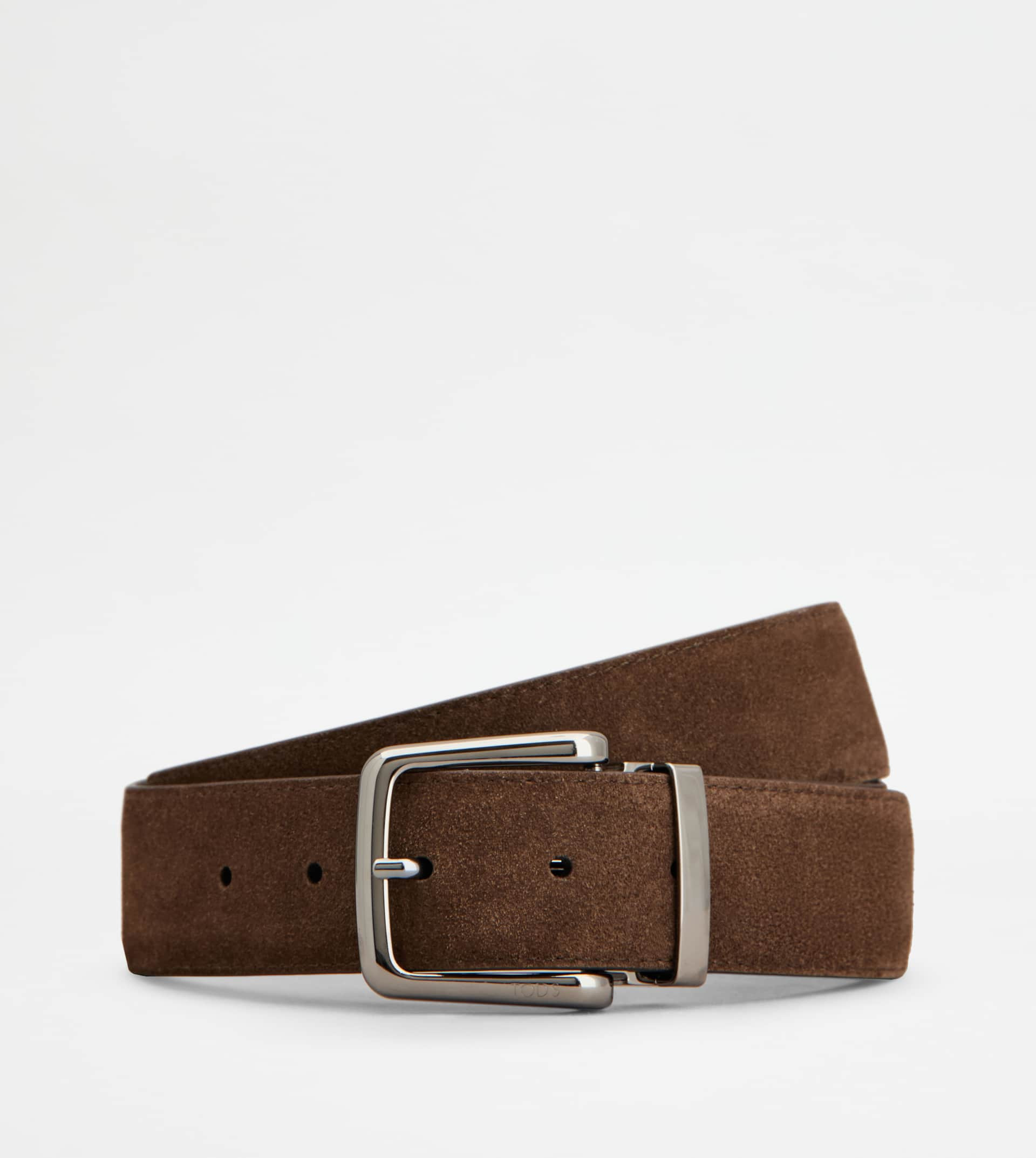 ADJUSTABLE AND REVERSIBLE BELT IN LEATHER - BROWN - 2
