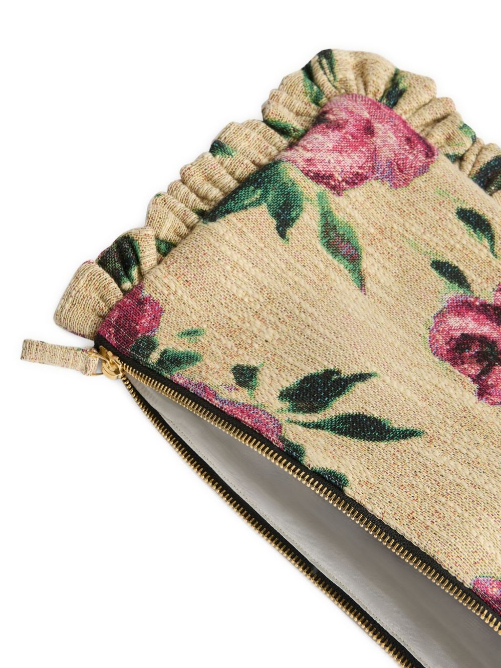 floral-pattern clutch bag - 4
