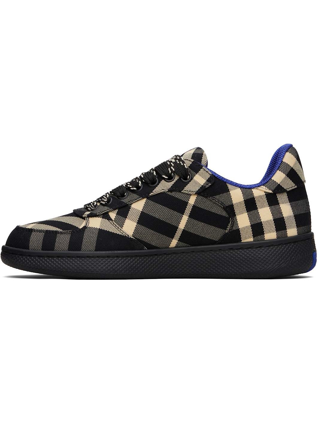 Black & Beige Check Terrace Sneakers - 3