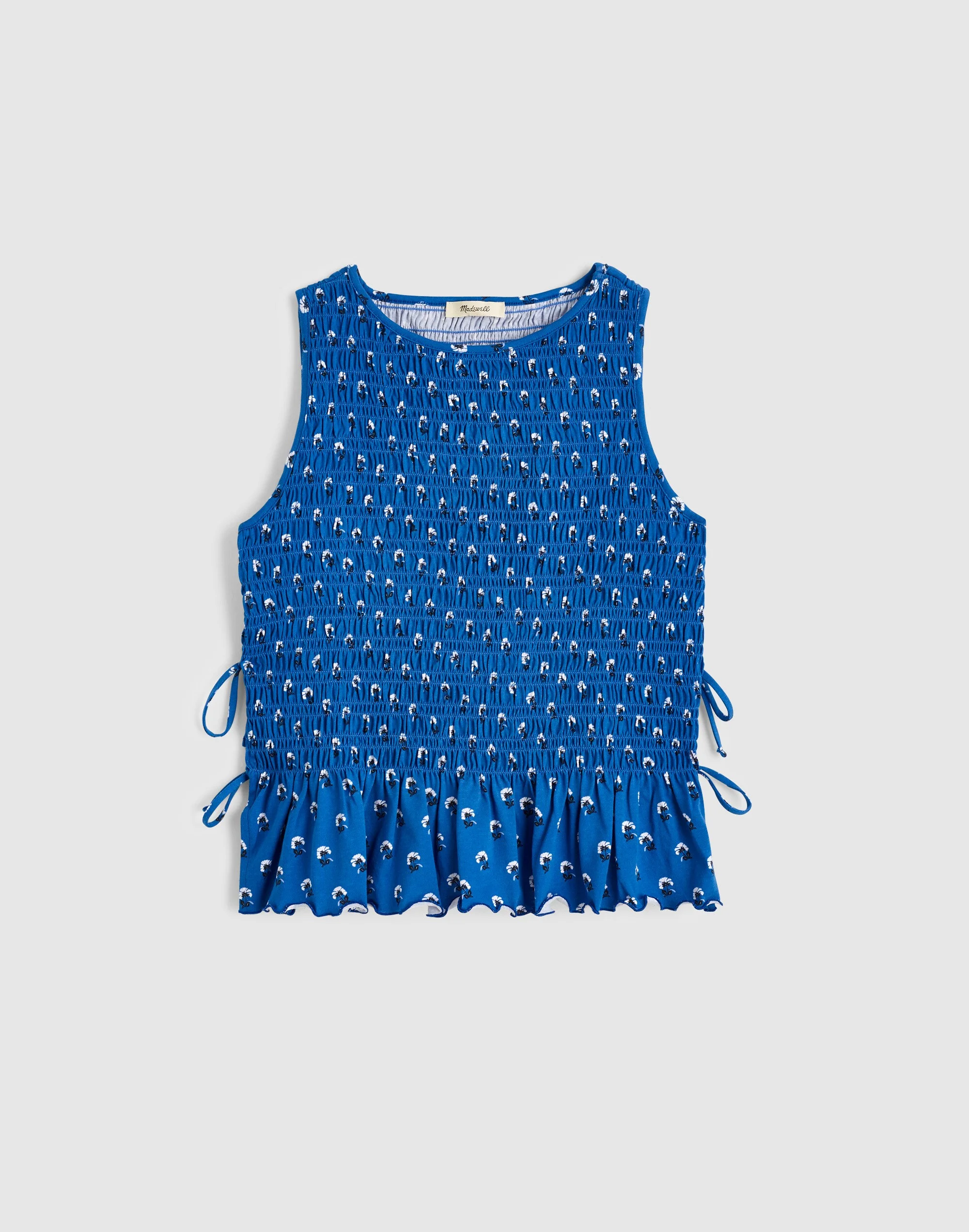 Side-Tie Smocked Tank - 1
