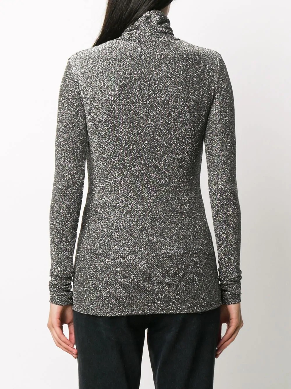 lurex turtleneck jumper - 4