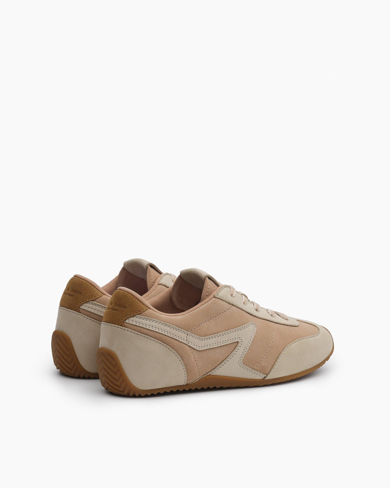 Ultra Slim Retro Runner Sneakers Suede & Leather 4