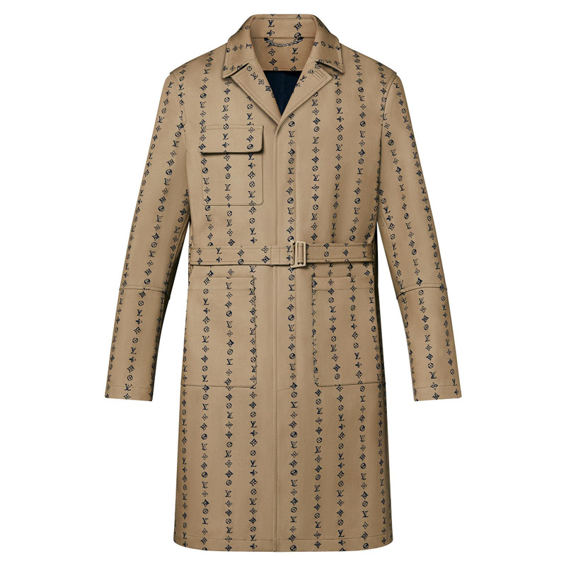 Monogram Stripes Belted Coat 1