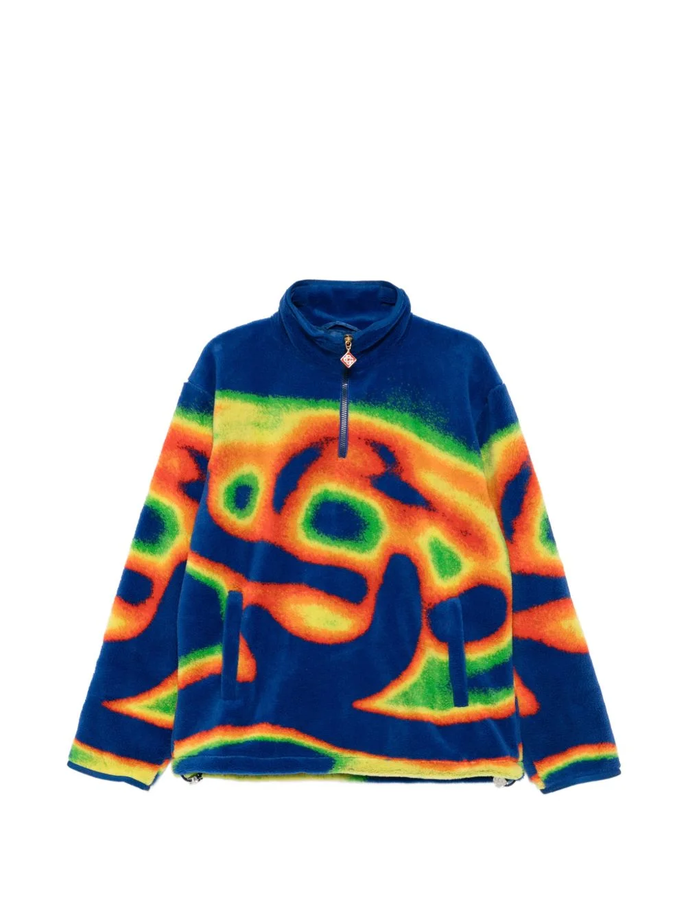 zip abstract fleece sweatshirt - 1
