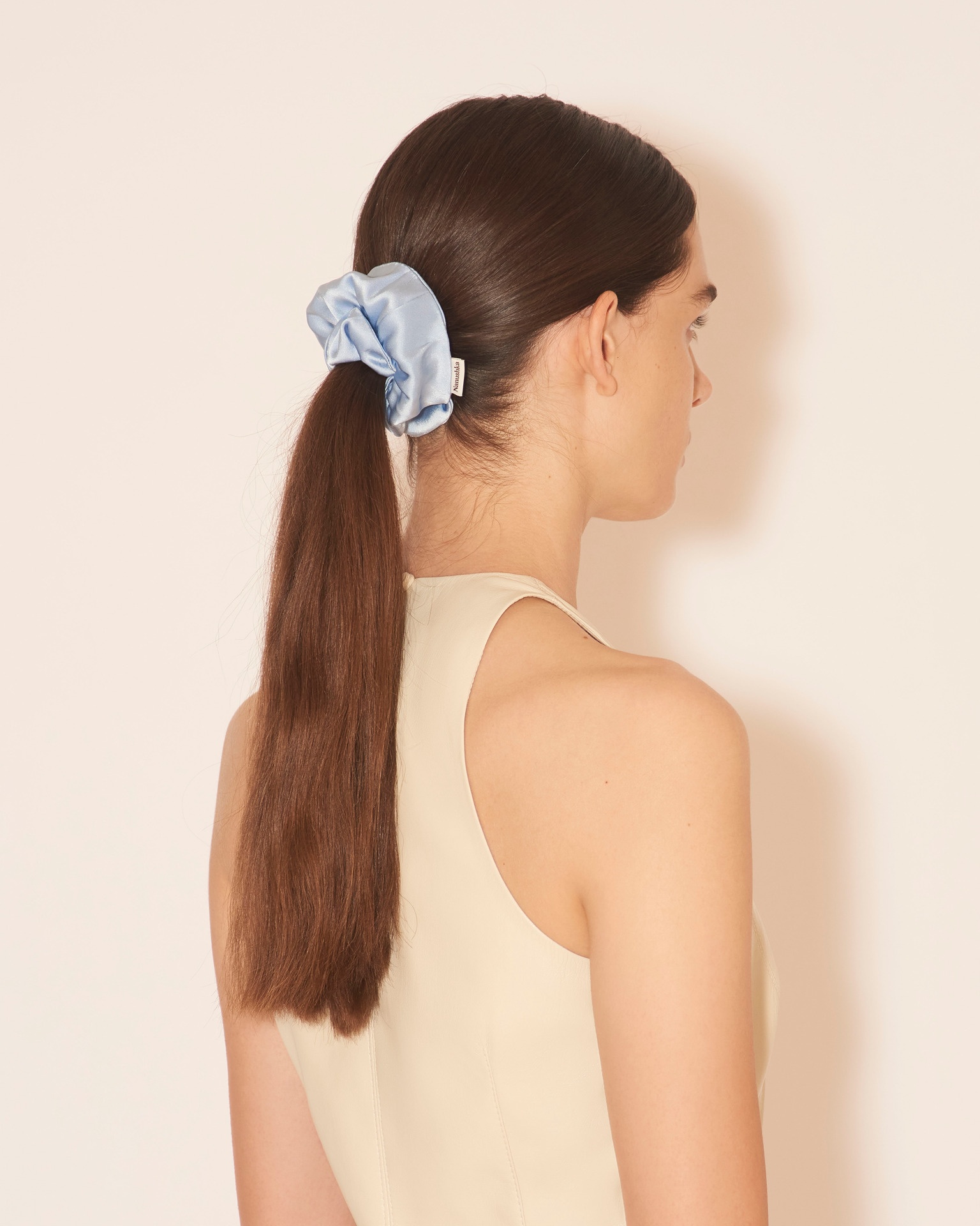 LOU - Satin scrunchie - Ice blue - 2