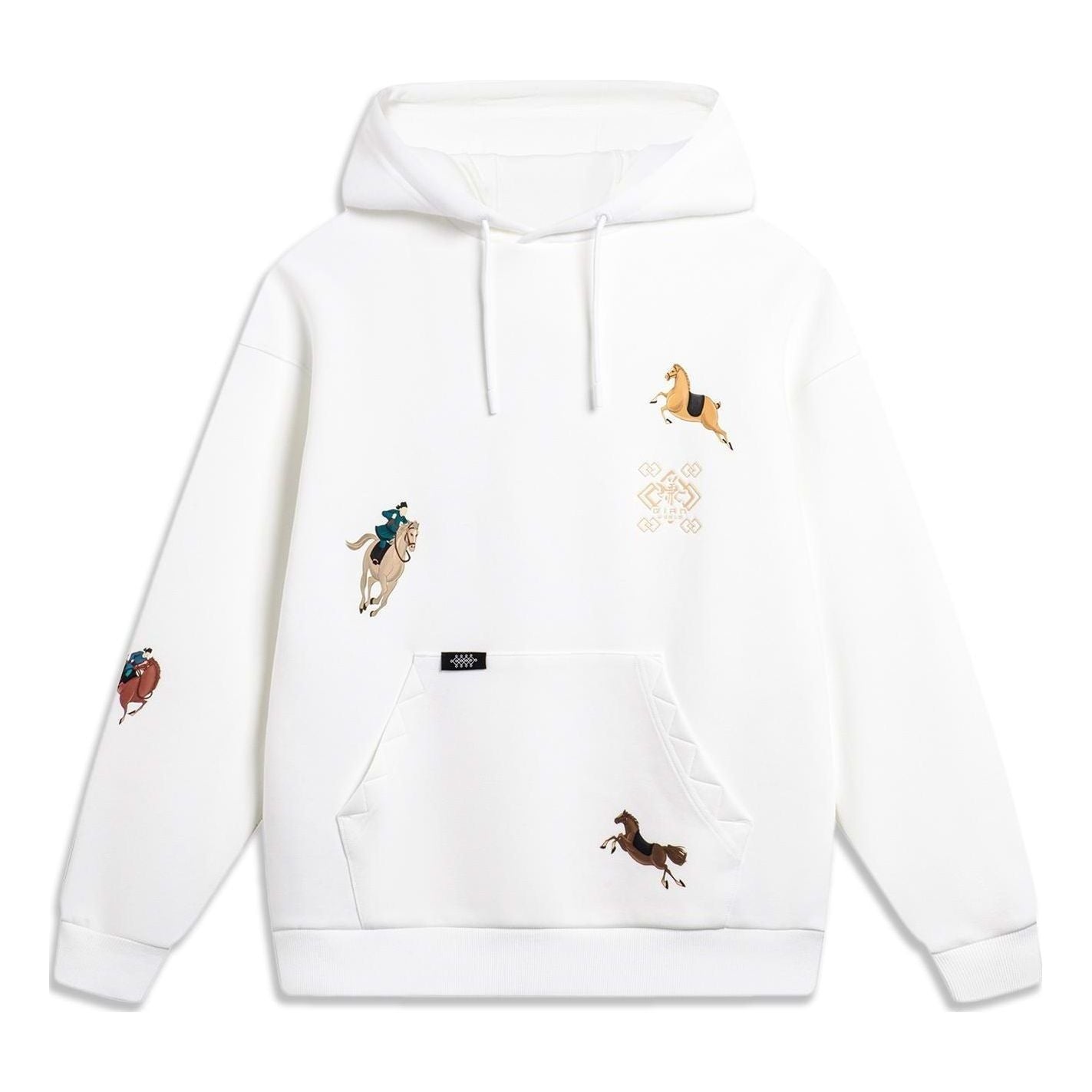 Li-Ning Chinese Culture Horse Graphic Hoodie 'White' AWDTE21-1 - 1