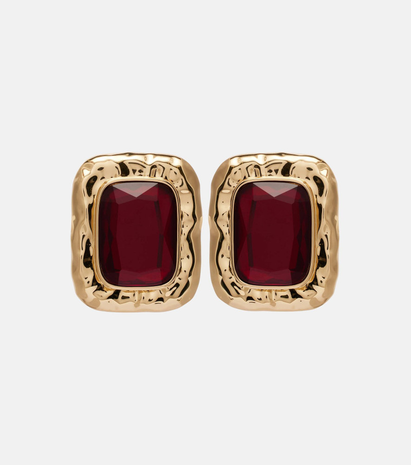 Embellished gold-plated earrings 1