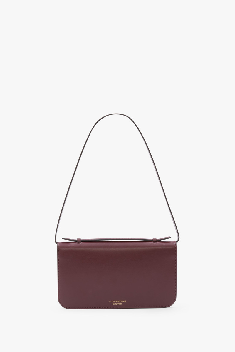 Victoria Beckham Dorian Pochette In Burgundy Leather outlook