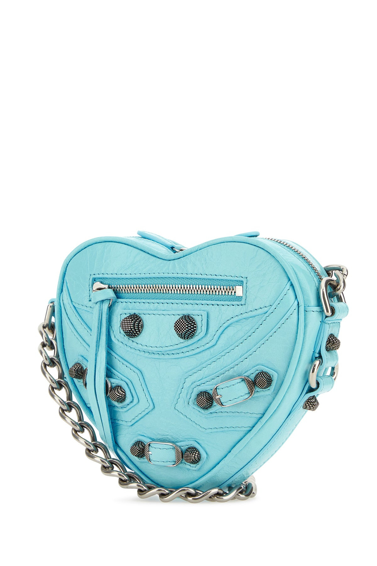 Light blue leather Le Cagole Heart Mini crossbody bag - 2
