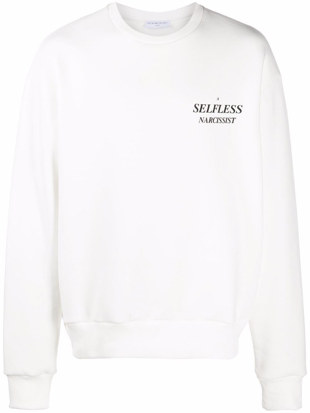 slogan-print two-tone sweatshirt - 1