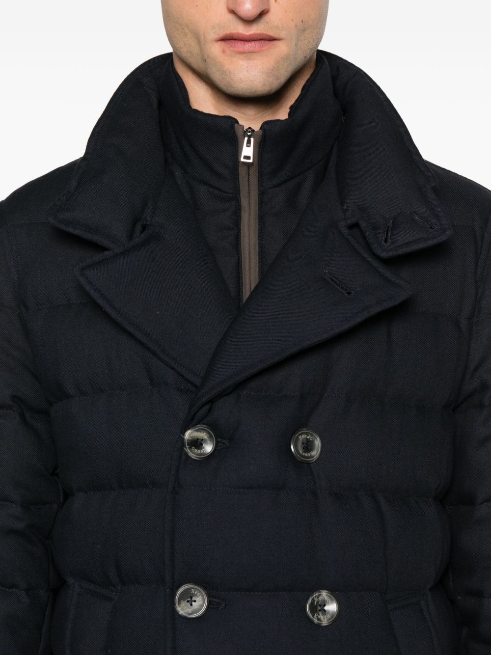 quilted double-breasted jacket - 5