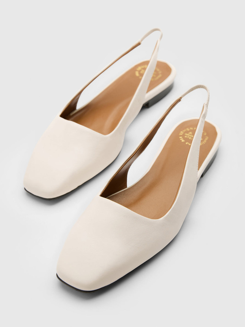 Plesio Linen Nappa Flat Slingbacks 4