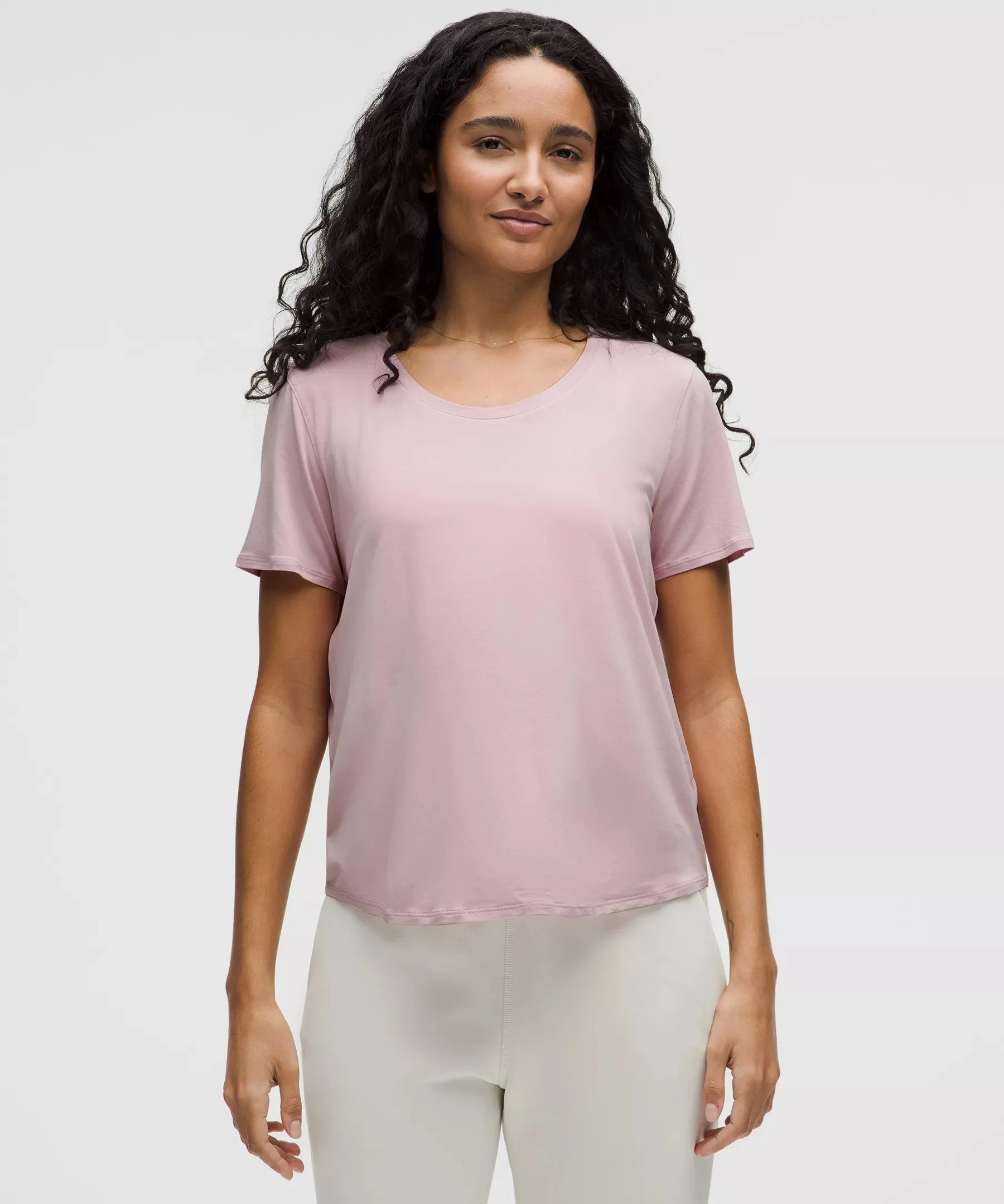 Modal-Silk Twist-Back Short-Sleeve Shirt - 1