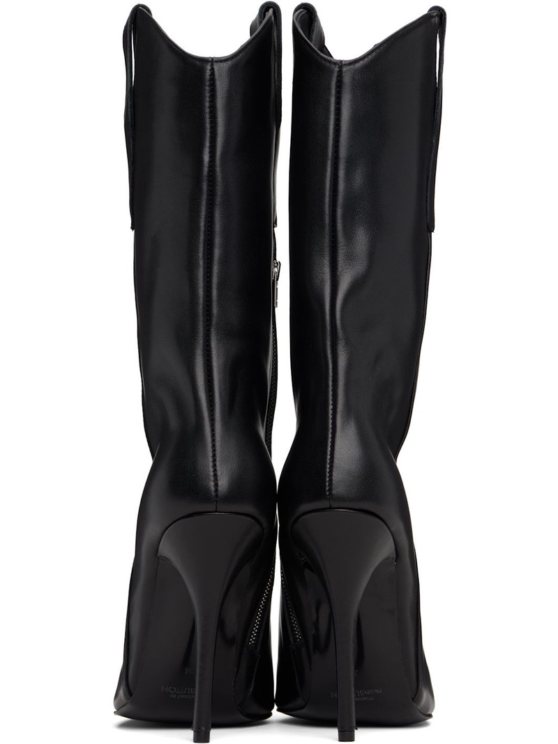 Black Mid-Calf Cowgirl Boots 2