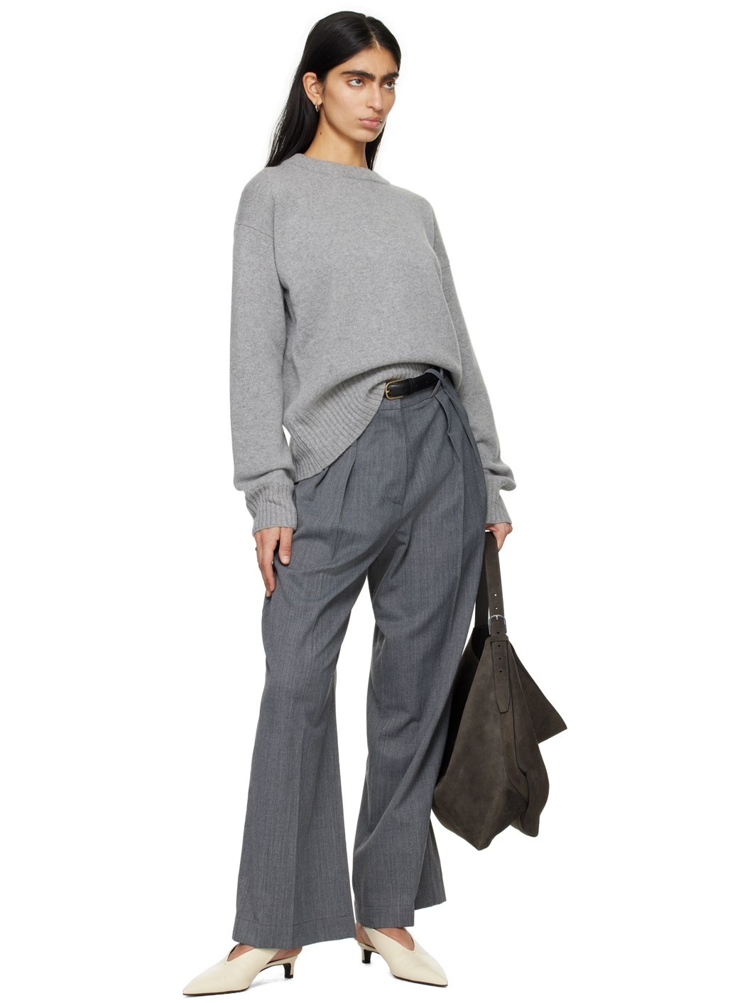 Gray Tailored Trousers - 4