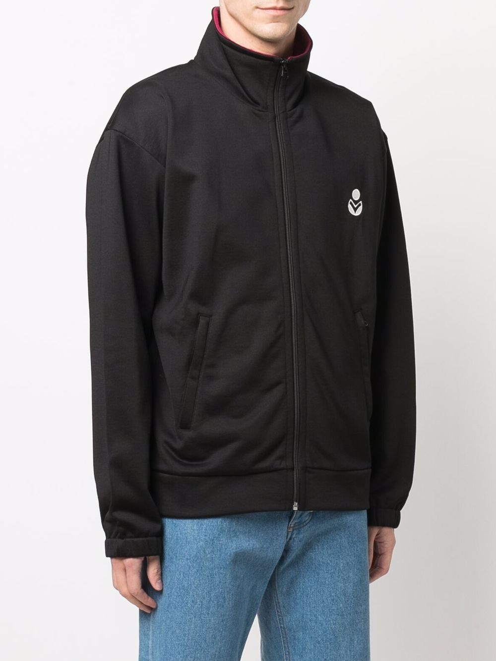 logo-embroidered bomber jacket - 4
