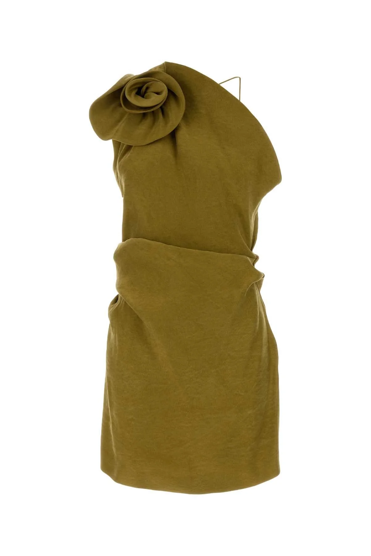 Magda Butrym Women Sage Green Silk Mini Dress - 1