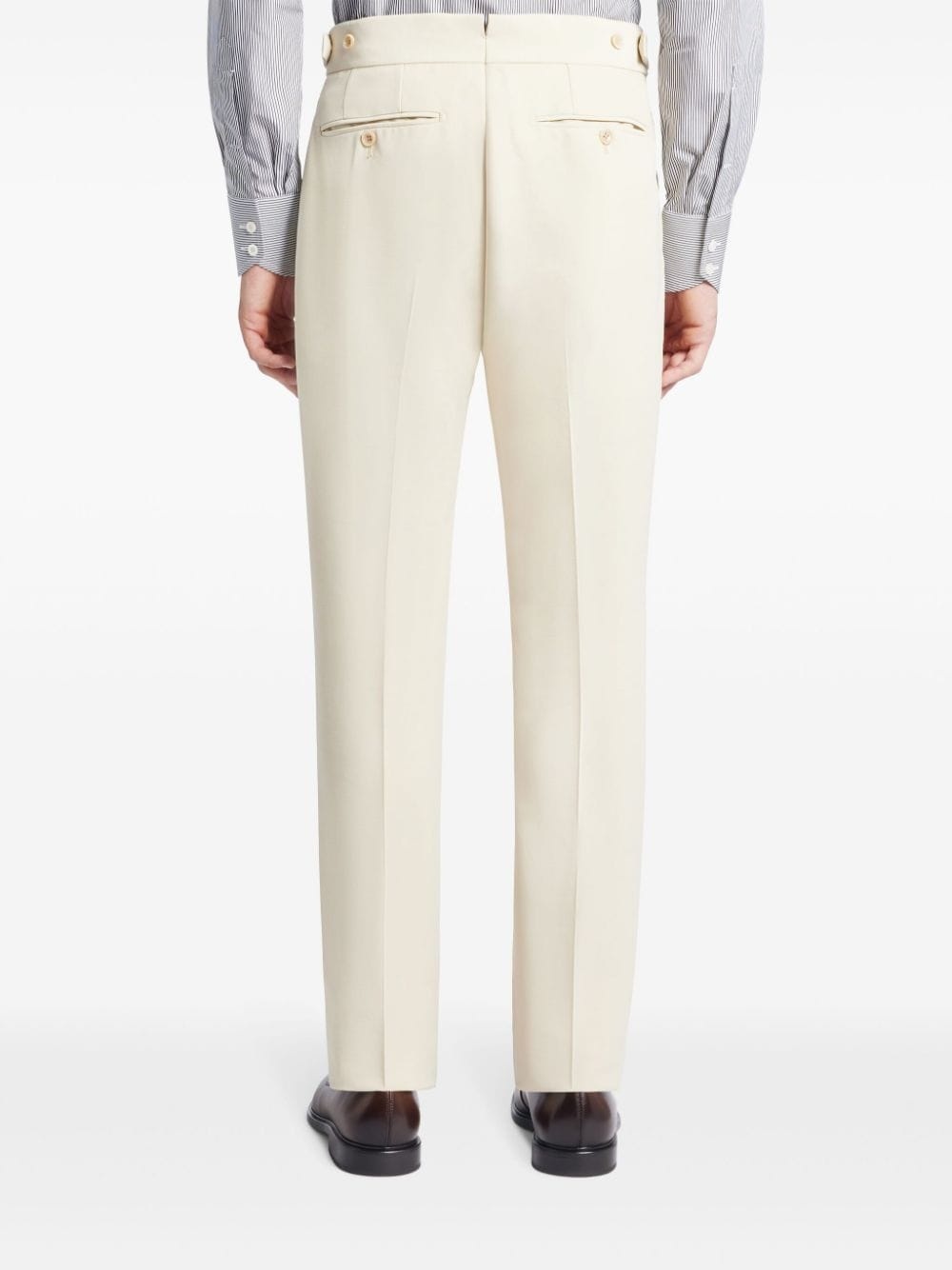 straight-leg tailored trousers - 4