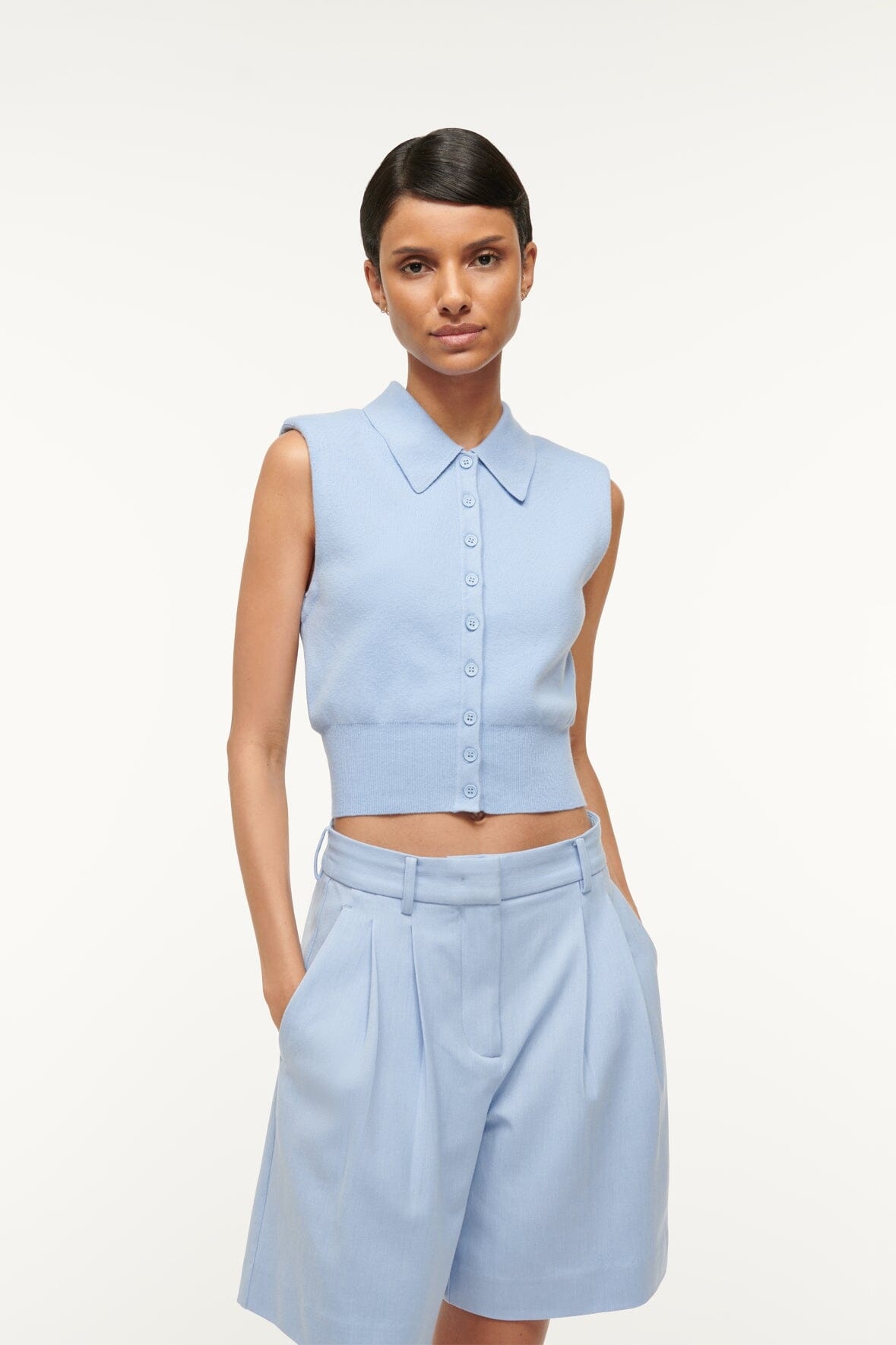 STAUD NOLA SWEATER PERIWINKLE - 1