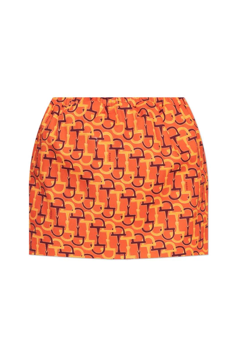 Gucci Horsebit Printed Skirt - 1