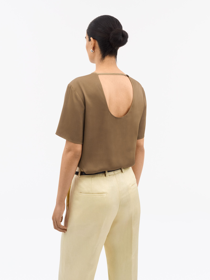 TIGER OF SWEDEN Robyn Cropped Viscose T-shirt outlook