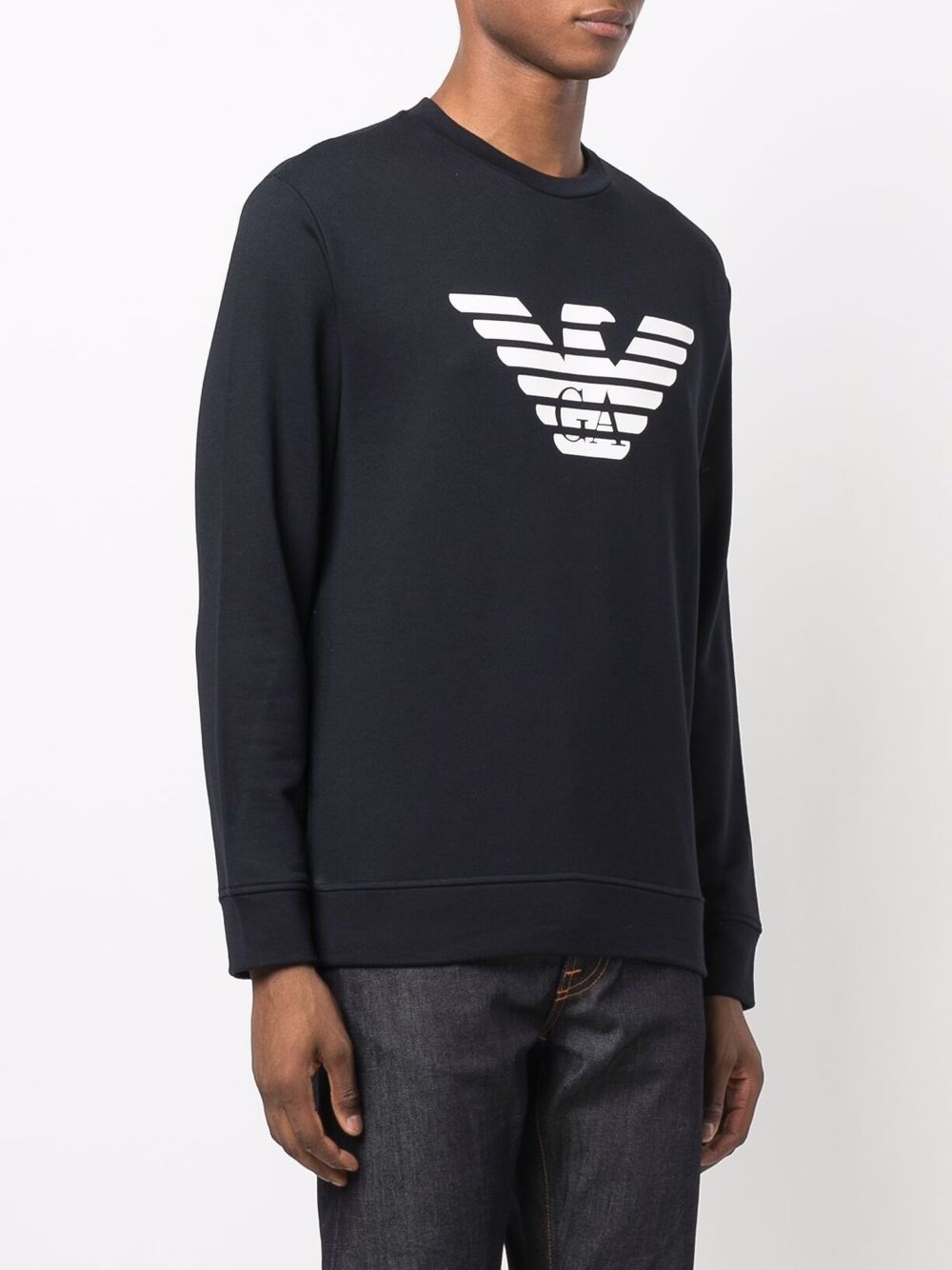 logo-print crew-neck sweatshirt - 3