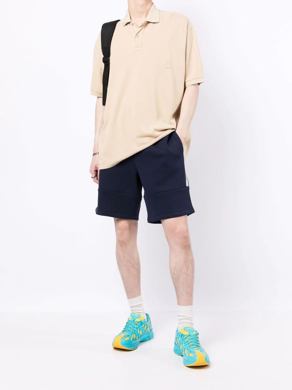 logo-stripe track shorts - 2