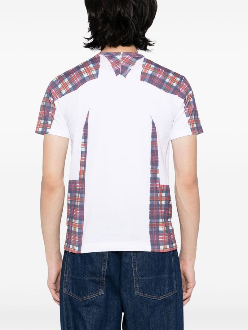 tartan overprint T-shirt 3
